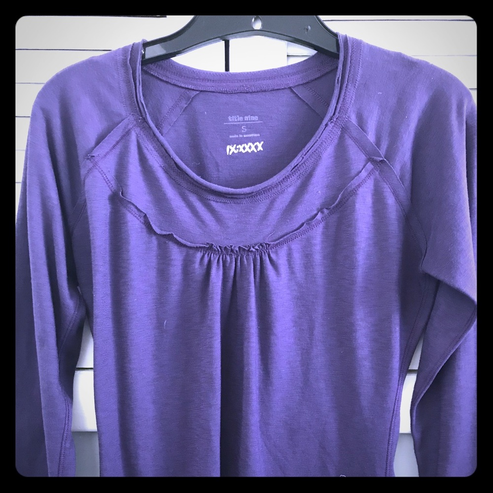 Purple 3/4 Sleeve Casual Top
